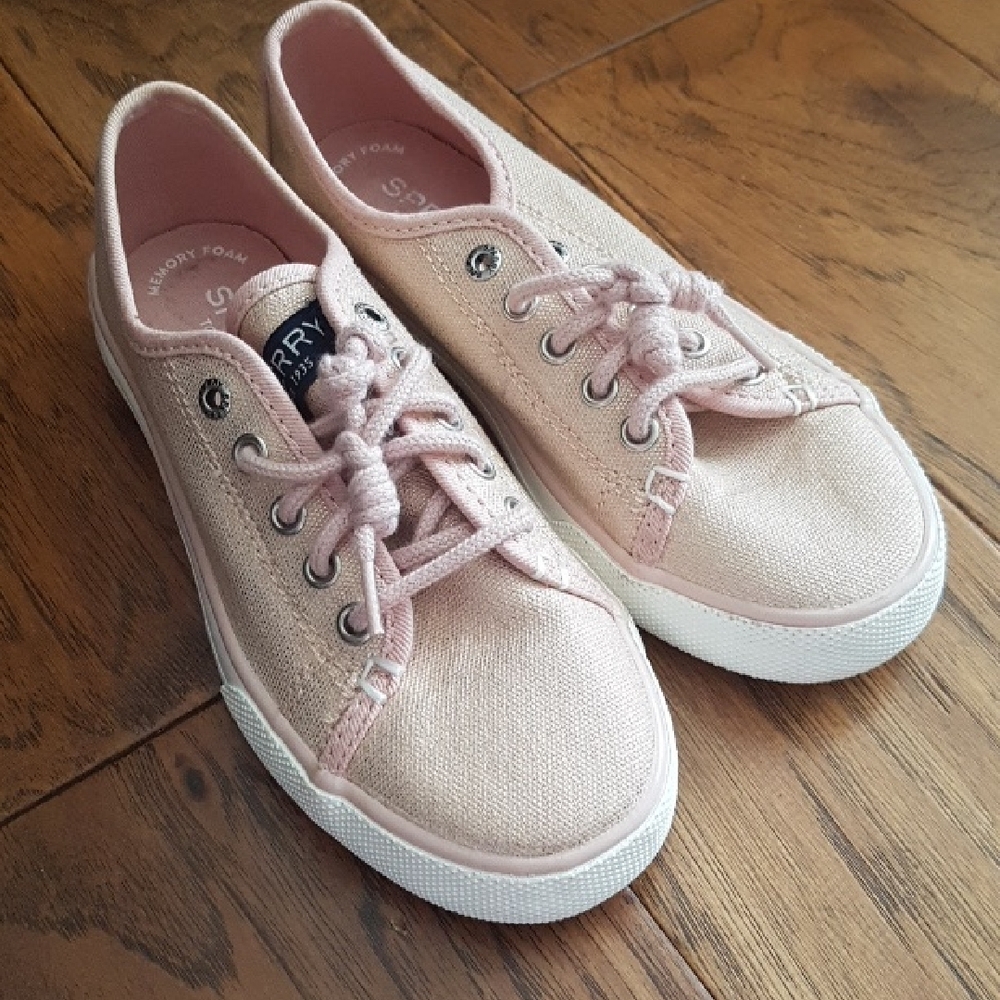 Sperry Top-Sider Seacoast Girls Shimmer Pink Gold Shoes Size 1M